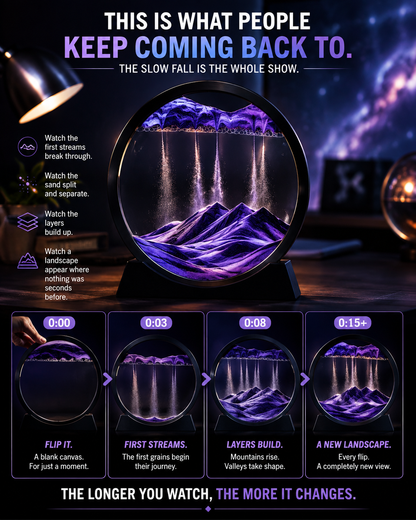 BILLHOL® 3D Moving Sand Art ⏳ – A New Landscape Every Flip