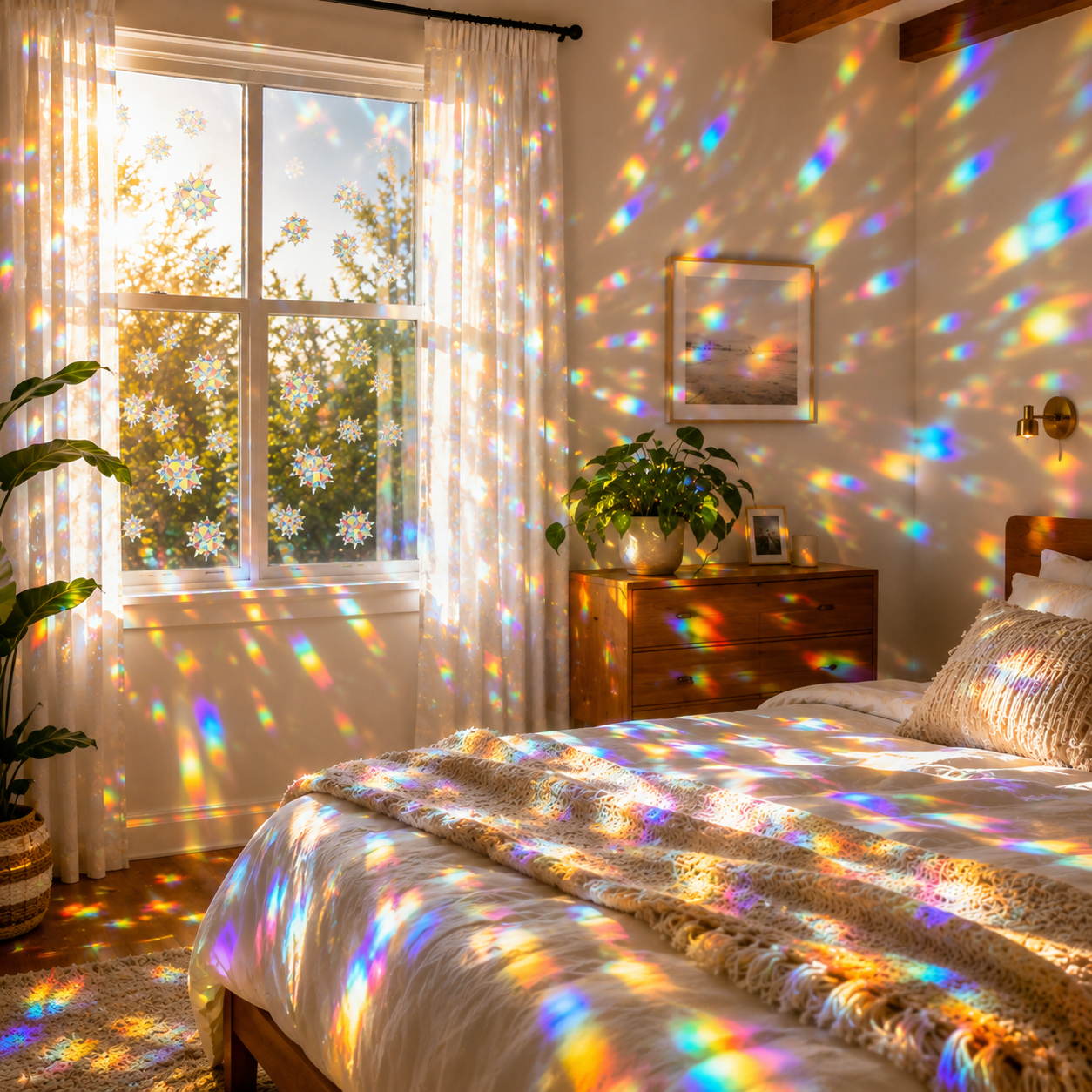 BILLHOL® Rainbow Suncatcher Window Stickers 🌈 – Turn Sunlight Into Rainbows