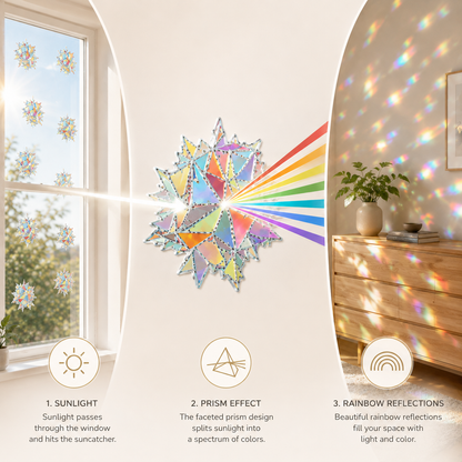 BILLHOL® Rainbow Suncatcher Window Stickers 🌈 – Turn Sunlight Into Rainbows