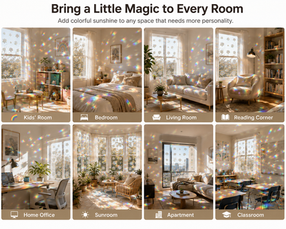 BILLHOL® Rainbow Suncatcher Window Stickers 🌈 – Turn Sunlight Into Rainbows