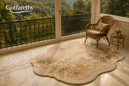 Gotfarethy French Botanical Sculptural Area Rug