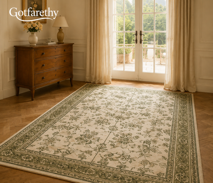Gotfarethy French Olive Botanical Garden Area Rug