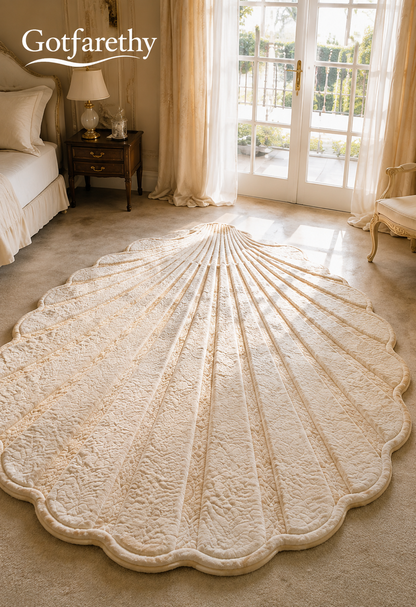 Gotfarethy French Scallop Shell Sculpted Area Rug